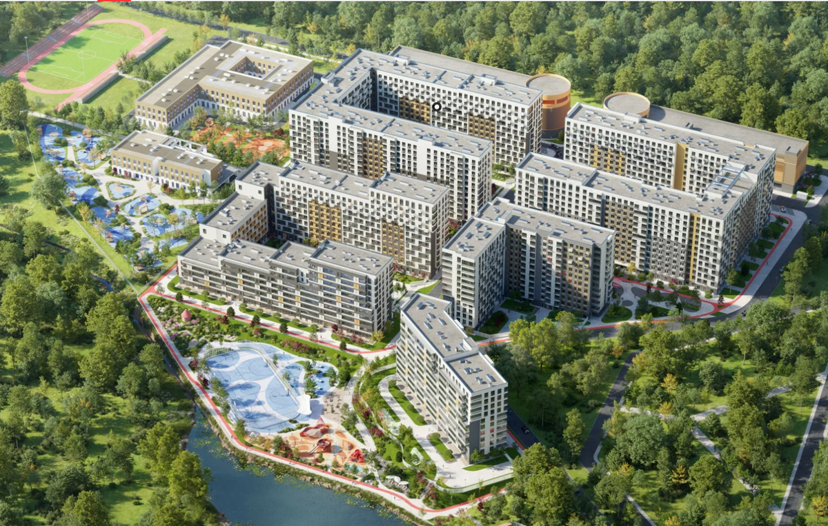 Общий план ЖК. Рендер с презентации застройщика