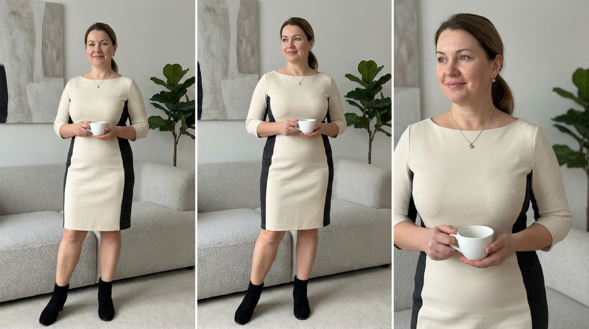 Контрастные боковые панели создают изгибы там, где их не было