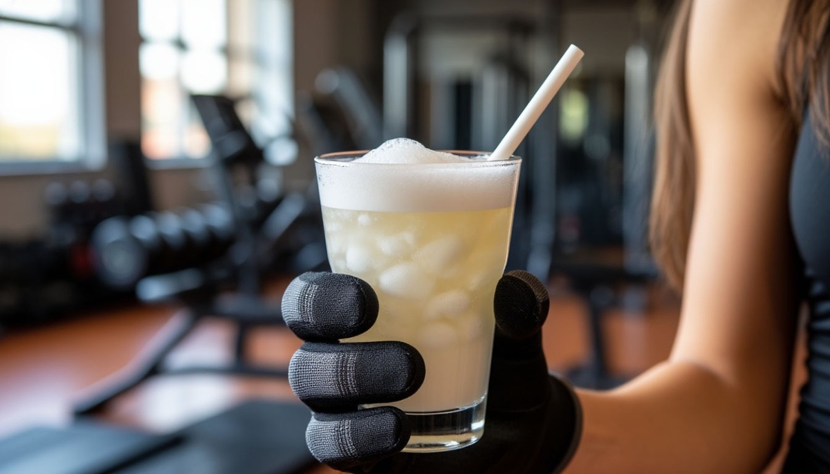 Употребление кислородного коктейля в тренажерном зале