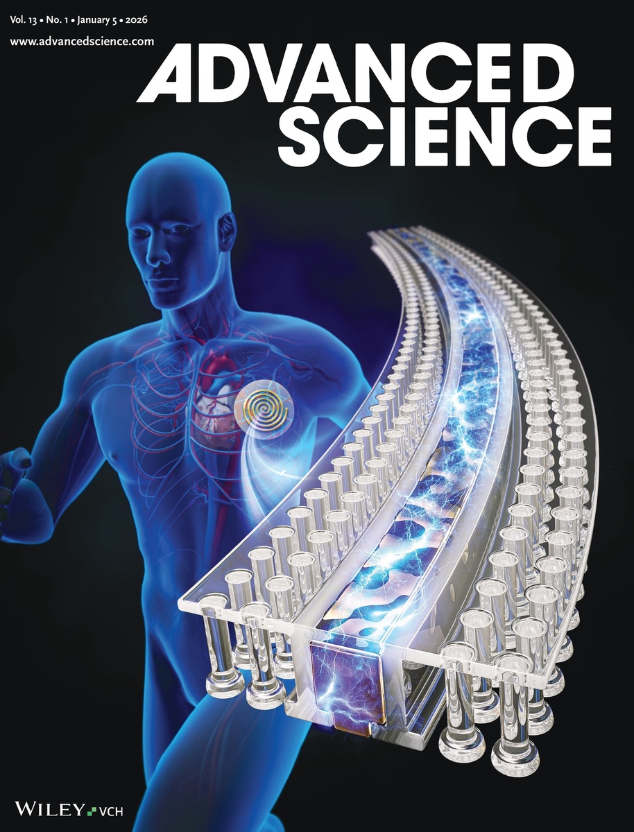 Обложка международного научного журнала «Advanced Science», посвященного данному исследованию [Предоставлено UNIST] 