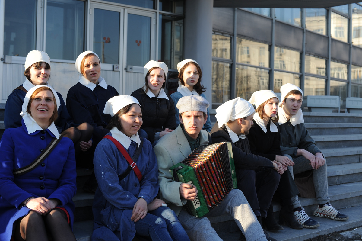 Рабочий момент съемки.