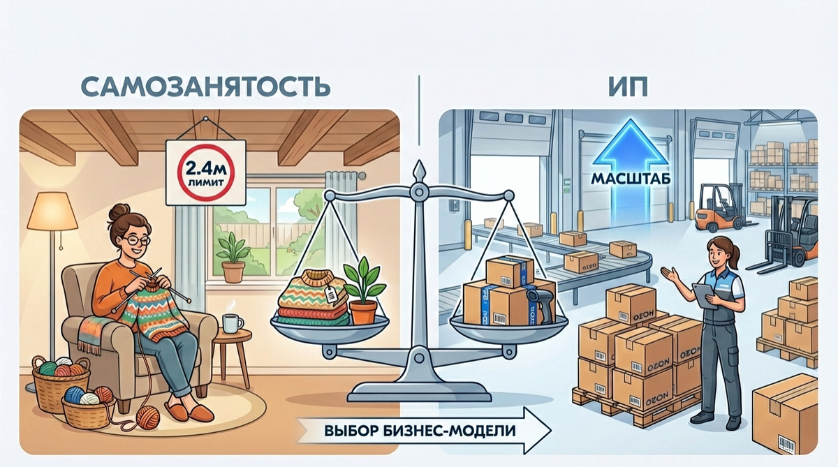 ИП или самозанятость для Ozon