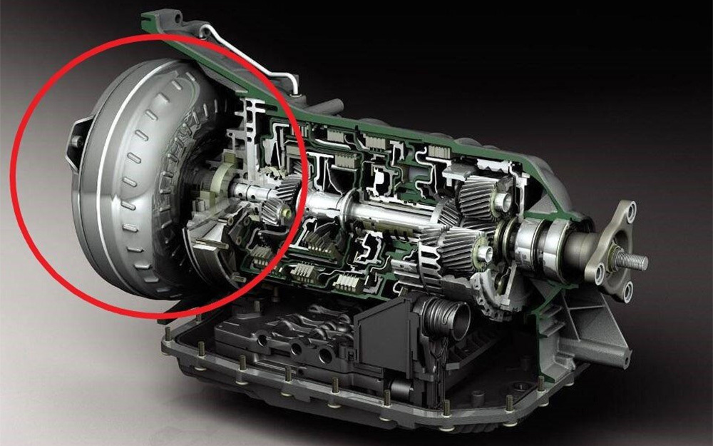 ZFCENTER / Drive2📷Гидротрансформатор находится между двигателем и коробкой передач. Сам узел (на сленге — «бублик») стоит внутри кожуха АКПП и жестко прикручен к маховику двигателя