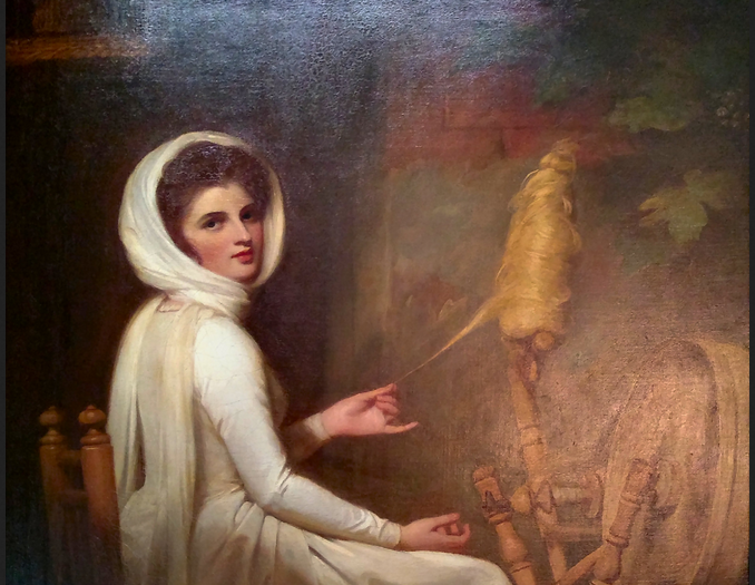 Джордж Ромни. "Леди Гамильтон", фрагмент картины.