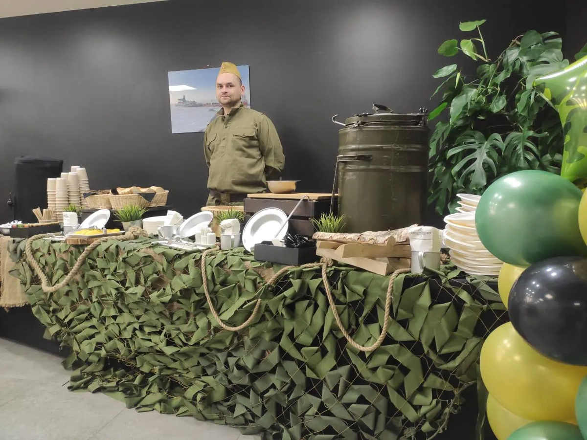 Полевая кухня на 100 персон к 23 февраля Росатом