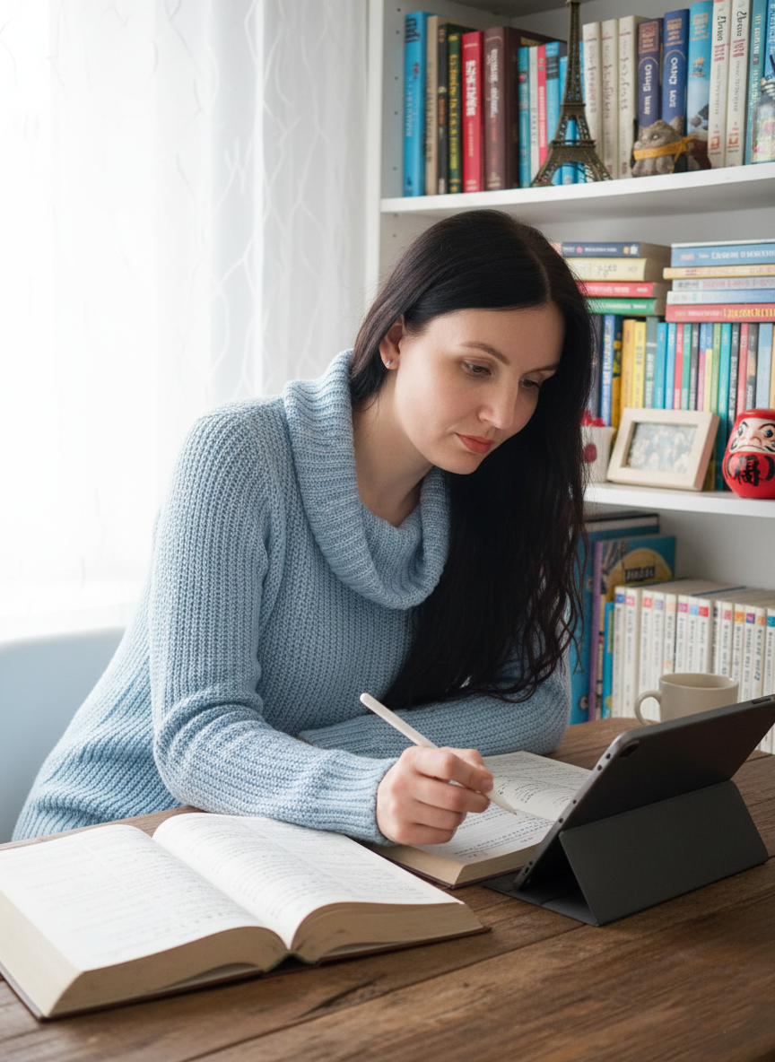 И, как ни странно, спряжение иностранных глаголов справляется с ролью «заземлителя» лучше, чем многие медитации.