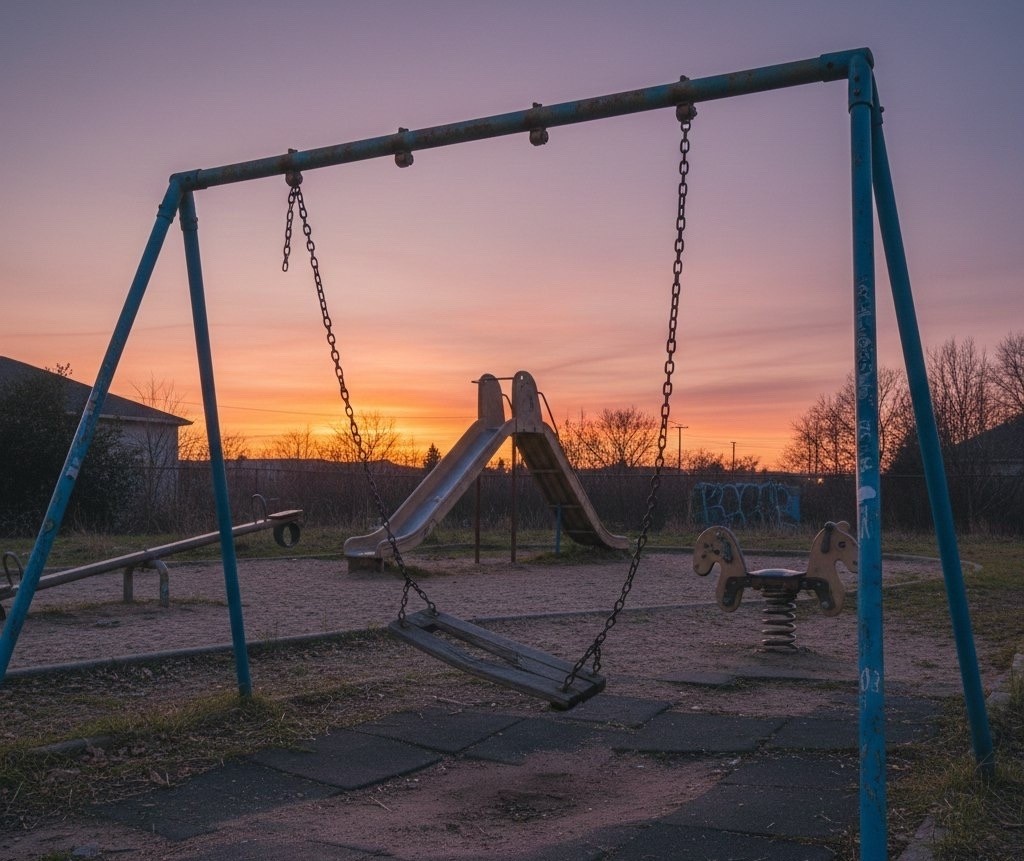 Пример устаревшего оборудования на детской площадке