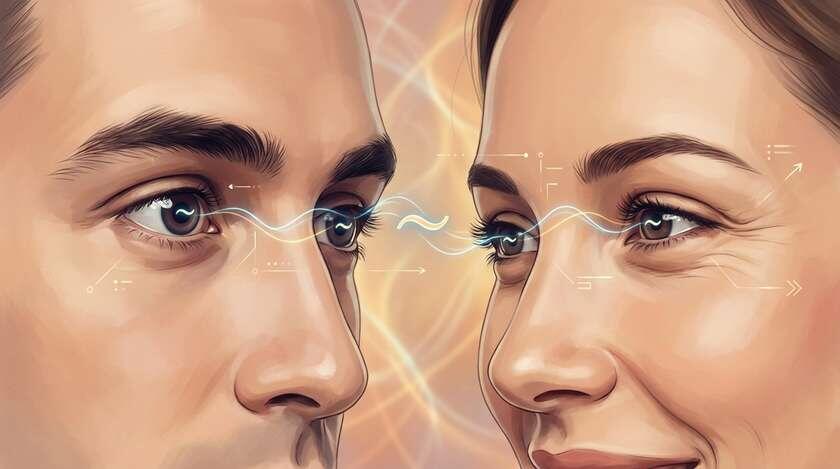 Глаза - зеркало души, а зрачки - его пульс. Расширение зрачков и продолжительный контакт - первый и самый искренний сигнал интереса, который не подделать.