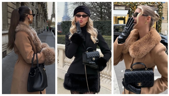 Элегантность по-парижски: как меховая отделка делает образ утончённым