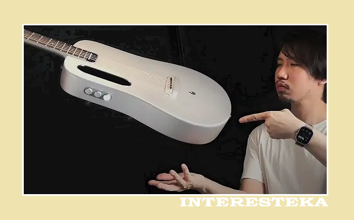 Лу Цзитян (Lu Zitian) с гитарой ''LAVA ME Air'', Китай