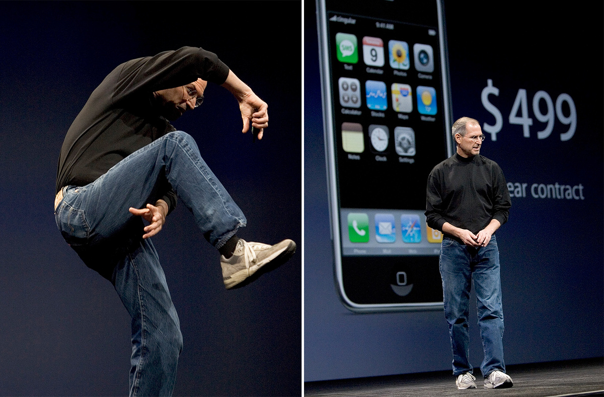 Публичная презентация Стива Джобса. Взято из открытых источников