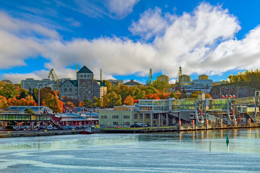 Panorama of the Port of Turku, Finland
