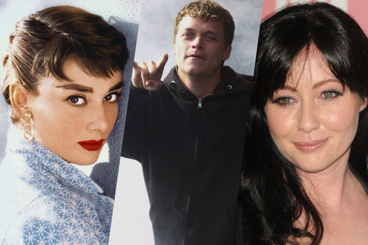 Одри Хепберн, Брэд Арнольд и Шеннен Доэрти ©Global Look Press/AP