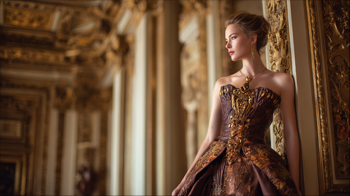 Платье у midjourney получилось более похожим на шоколад