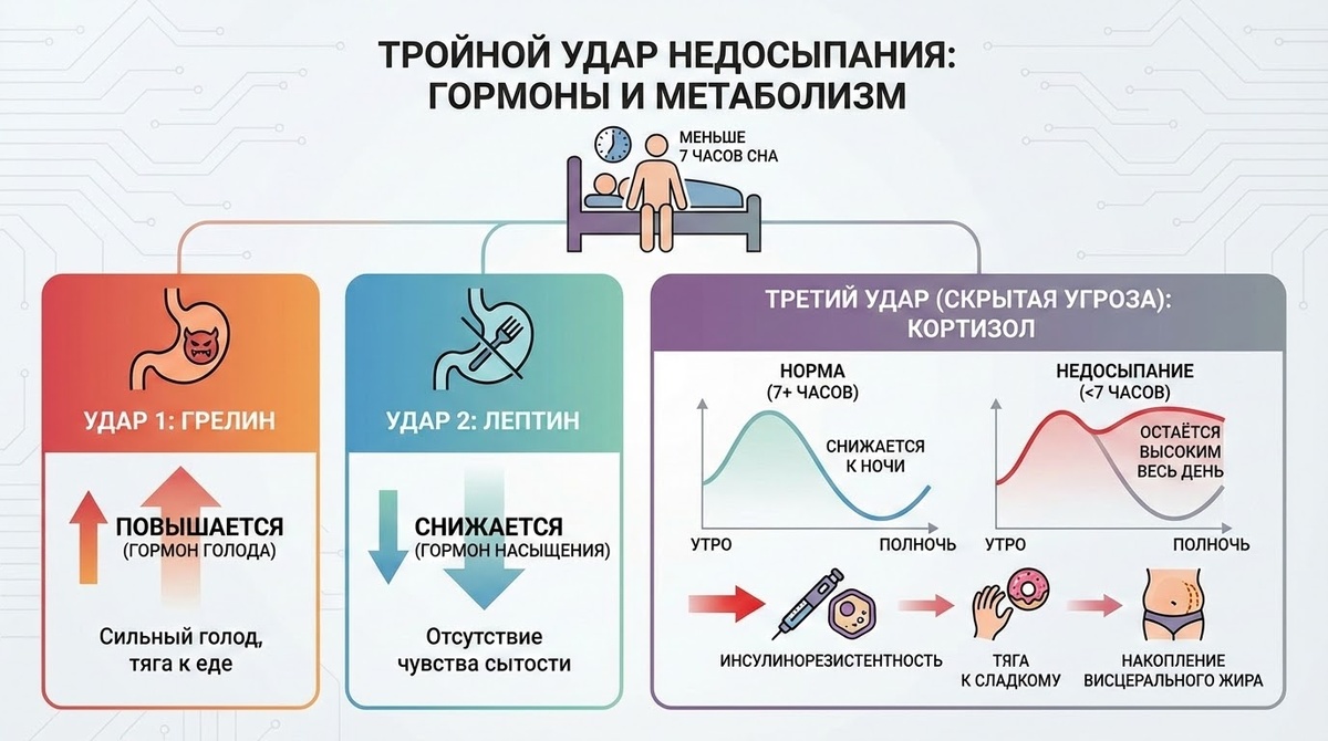 Недосыпание и набор веса