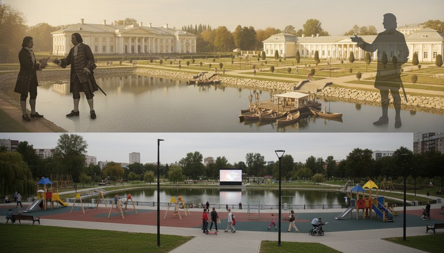 Парк, который начинался как передовой .