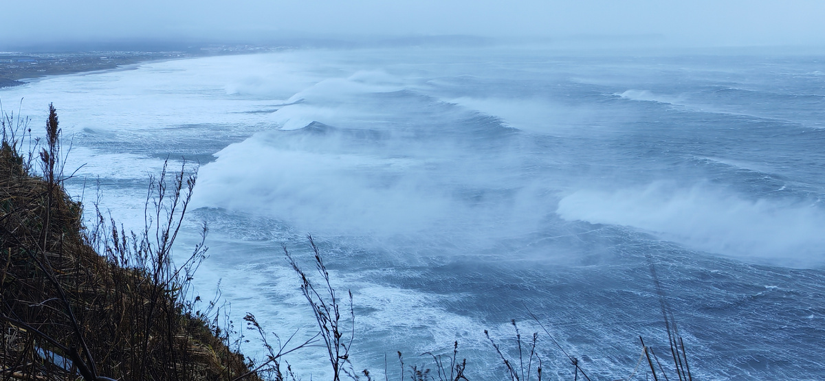 Море закипело — штормит. 