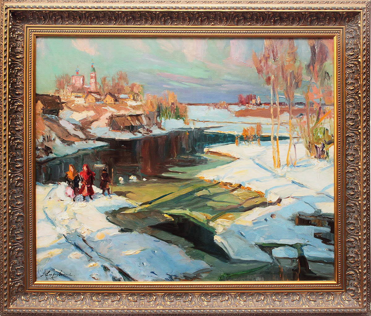 Ранняя весна, вторая половина 1940-х гг., холст, масло, 54 х 64,8 см. Источник: https://hammerprice.artsreda.ru/