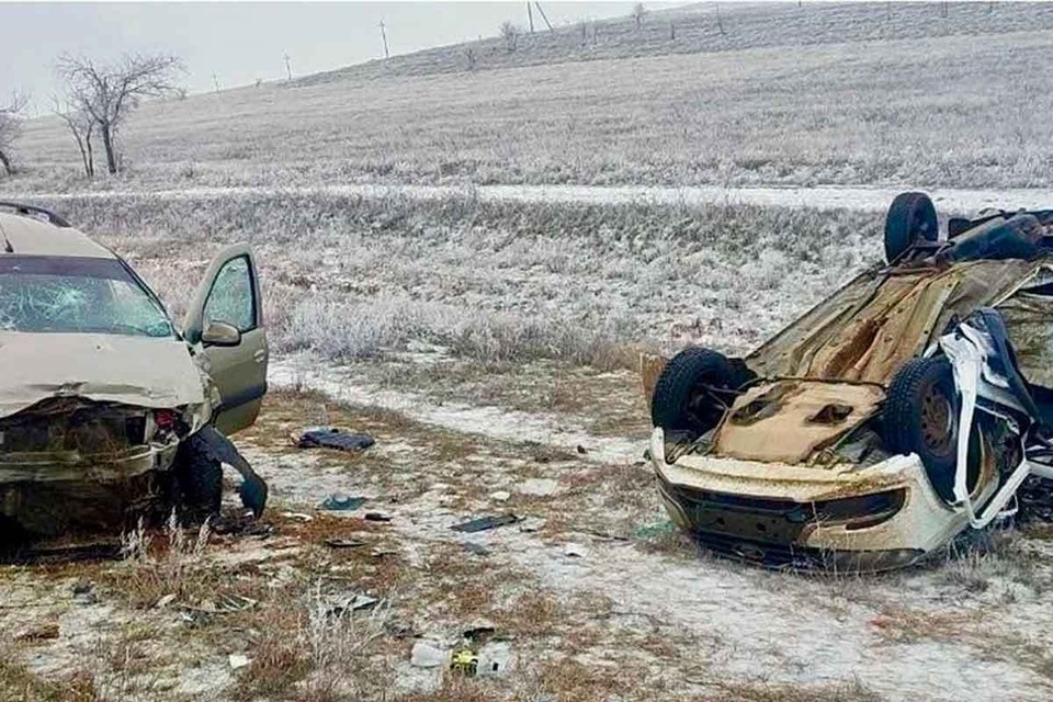    Полицейские и задержанный погибли в ДТП в Калмыкии. Фото: Следком Калмыкии