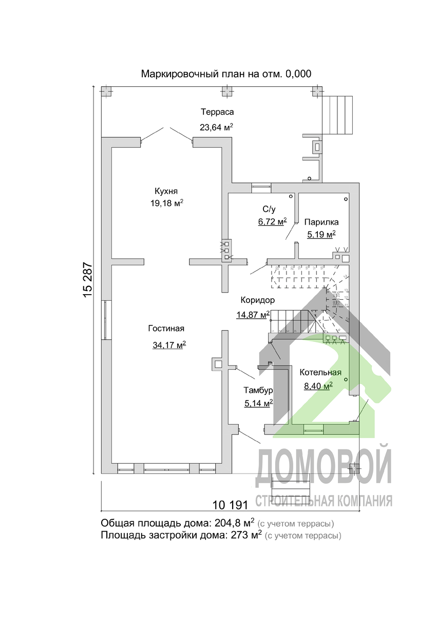 Проект разработан архитектором ООО СК "Домовой" (г. Краснодар)
