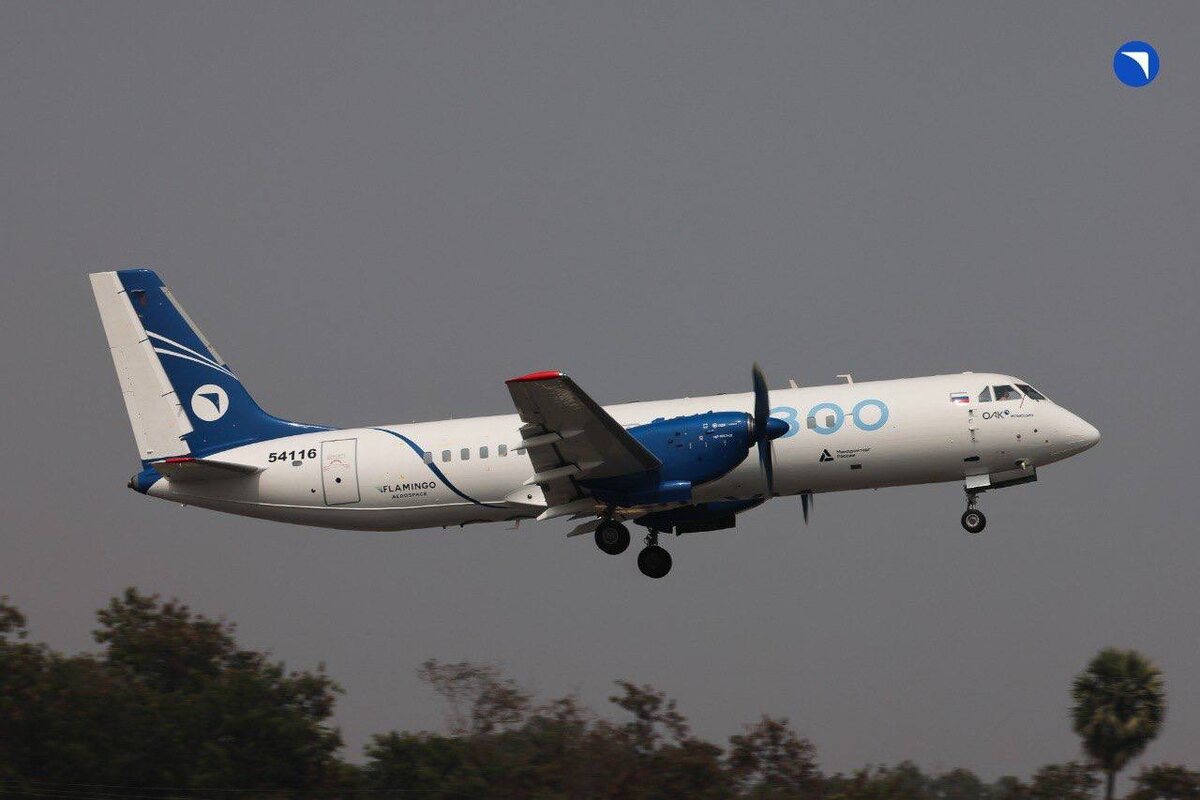 Демонстрационный полёт Ил-114-300 в Хайдарабаде