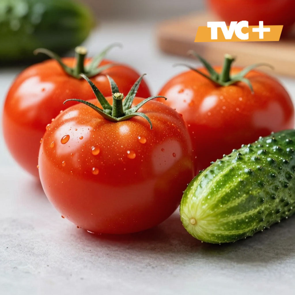 Ягоды и фрукт на картинке.