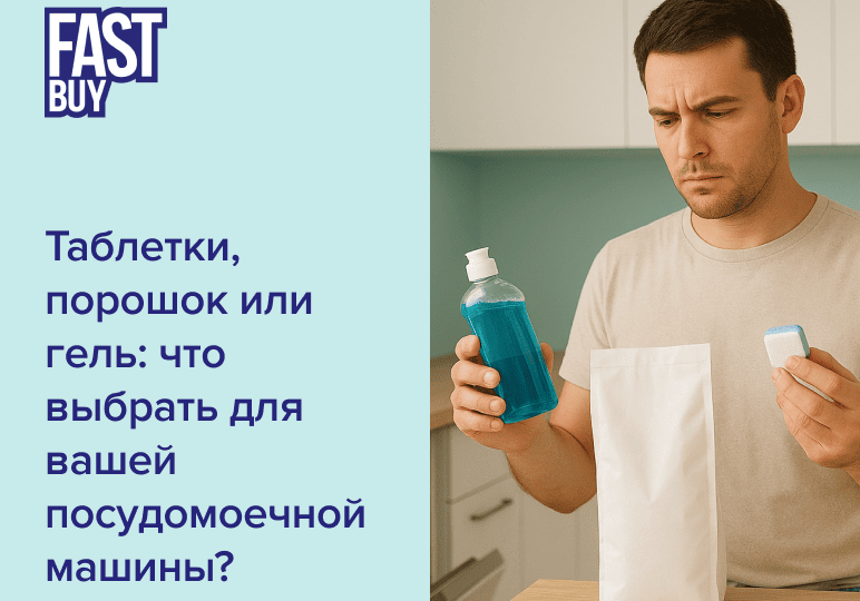 🍽️ Таблетки, порошок или гель для ПММ? FASTBUY помогает выбрать идеальный вариант