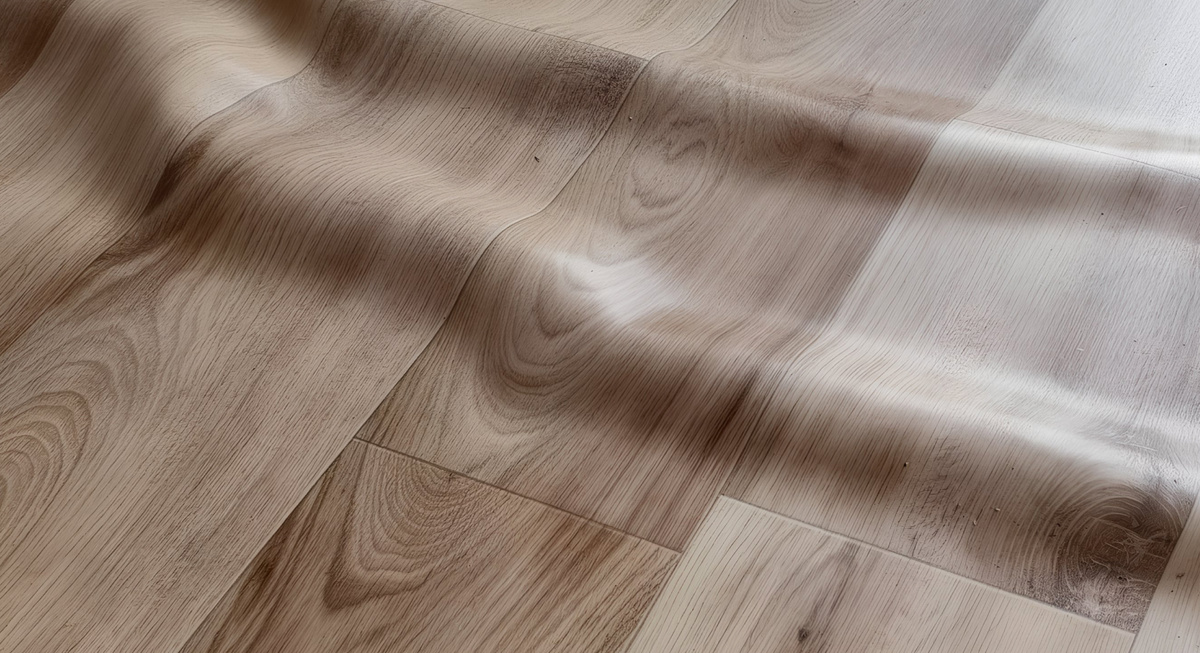 Пример дефекта на неприклеенном линолеуме