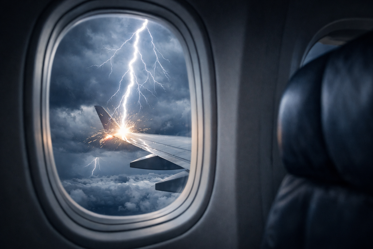 Когда небо атакует: что происходит, если молния попадает в самолёт на высоте 10 000 метров