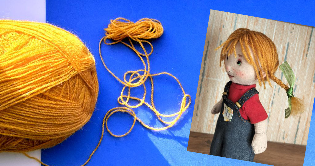 Новая куколка. Как сделать прическу с косичками из обычной пряжи