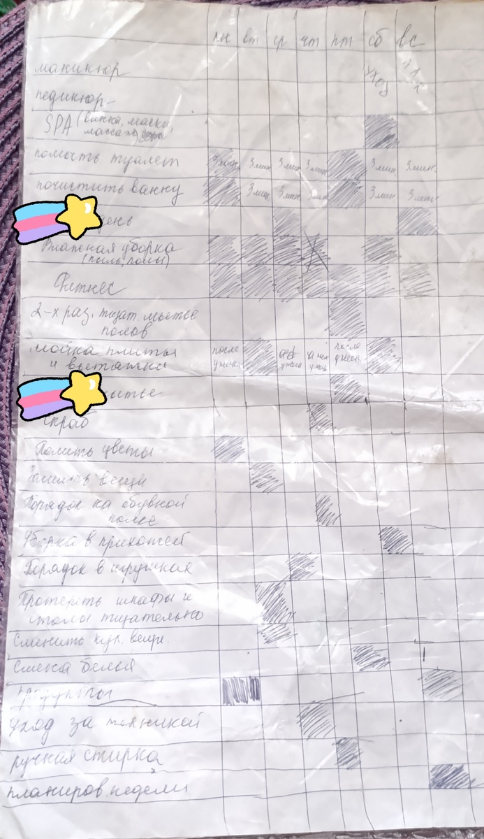 Стикерами закрыла имя дочери, извините 🙂