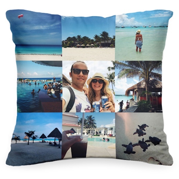 Подушка с вашим фото «Яркий коллаж»