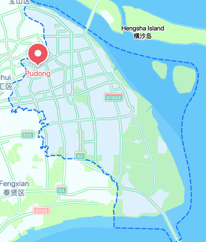 Пудун (Pudong) на карте