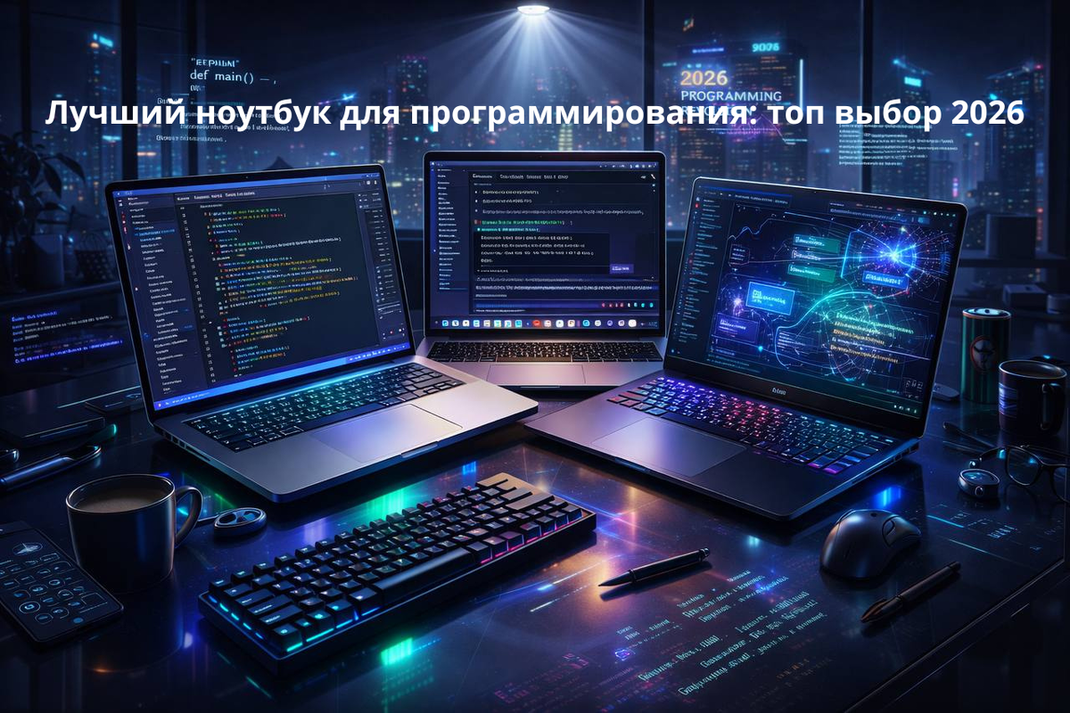 Лучшие ноутбуки для программирования в 2026 году — это мощные модели с быстрыми процессорами, большим объёмом ОЗУ от 16 ГБ, качественными экранами и хорошей автономностью, подходящие для IDE, виртуальных машин и компиляции. Топовые варианты включают Apple MacBook Pro с M3 Pro, ASUS ROG Zephyrus G14 и Lenovo ThinkPad T16, которые лидируют по производительности и отзывам разработчиков.
