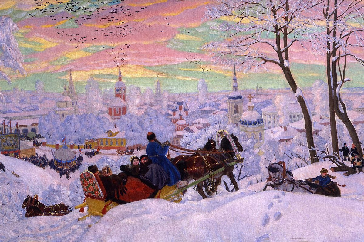 Boris Kustodiev / Public Domain / Wikimedia Commons📷Картина Бориса Кустодиева «Масленица» (1916)