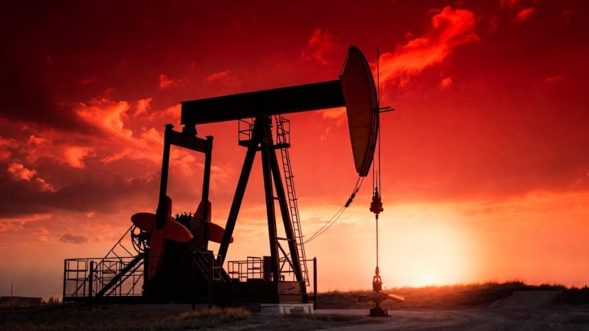 Качалка нефти на фоне заката сгенерировано с помощью ИИ