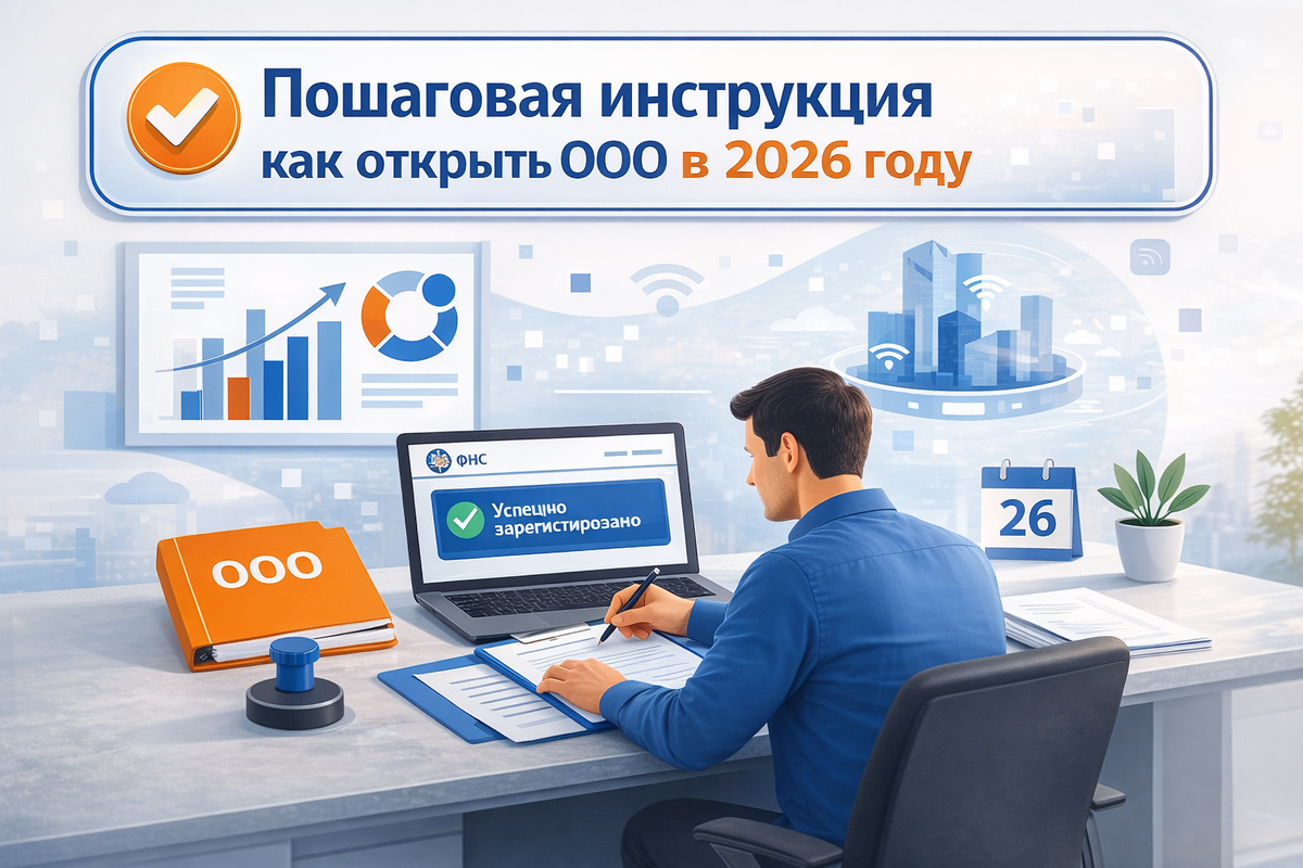 пошаговая инструкция как открыть ооо в 2026 году