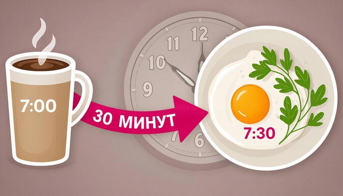 Я пробовала пить кофе за 30 минут до яиц — так мне было комфортнее