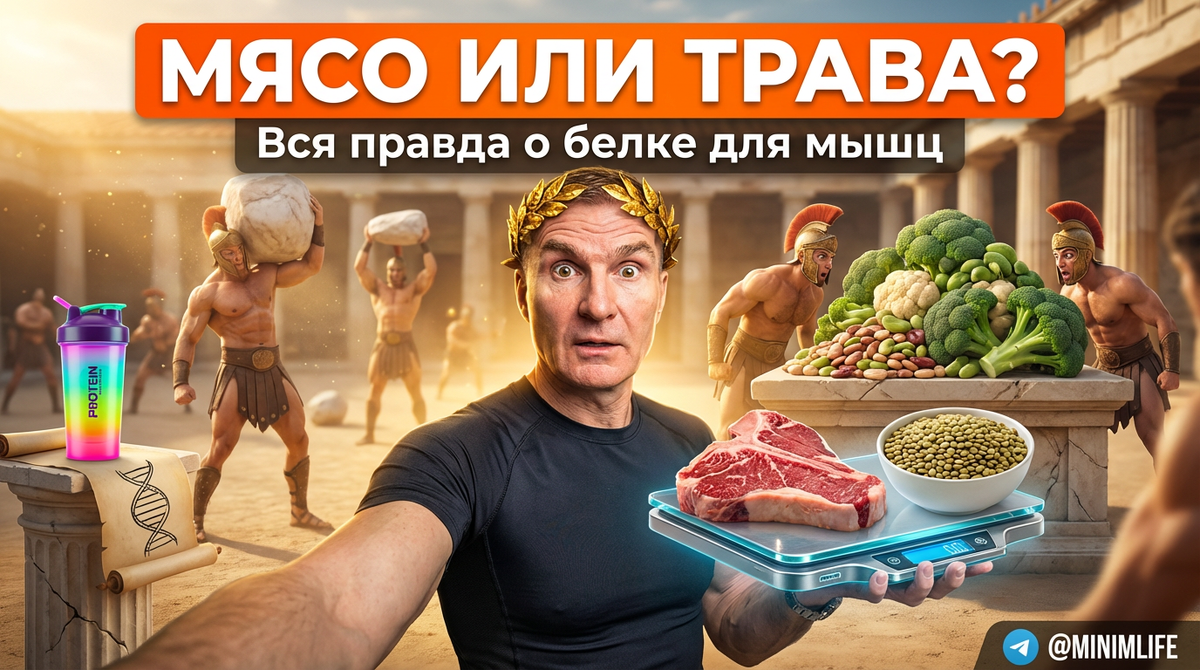 Растительный белок или мясо: как на самом деле кормить свои мышцы чтобы жить долго и не терять форму