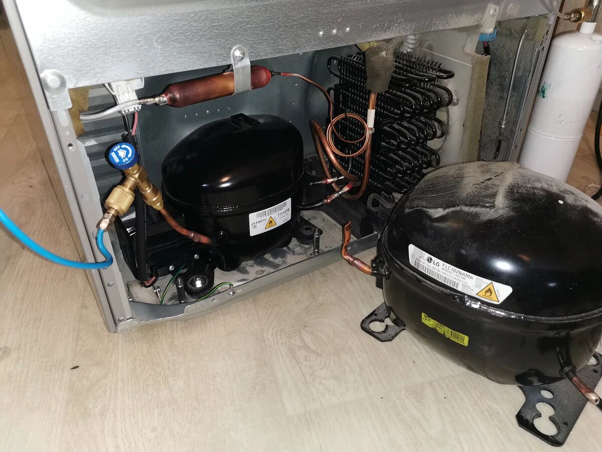 Ремонт и замена компрессора на бытовом холодильнике