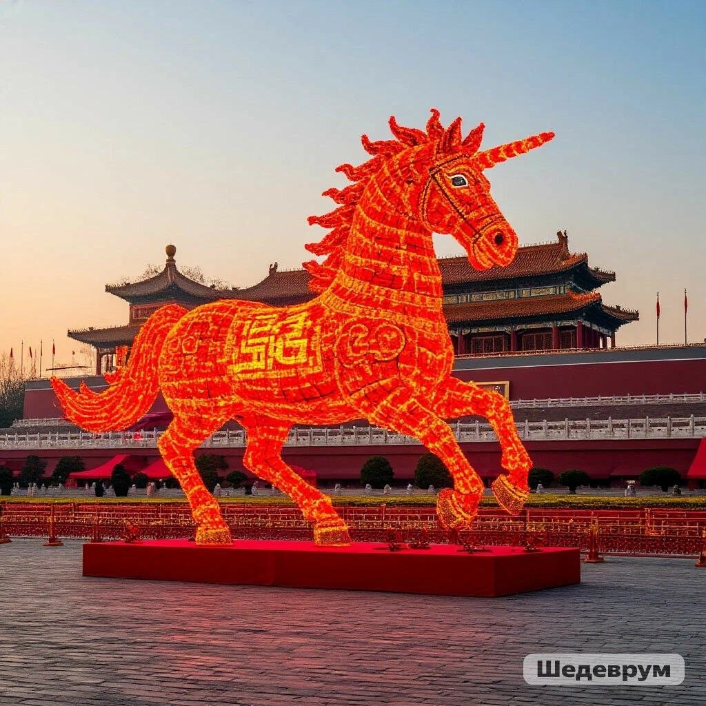 Украшения к Новому году по лунному календарю, изображение сгенерировано ИИ