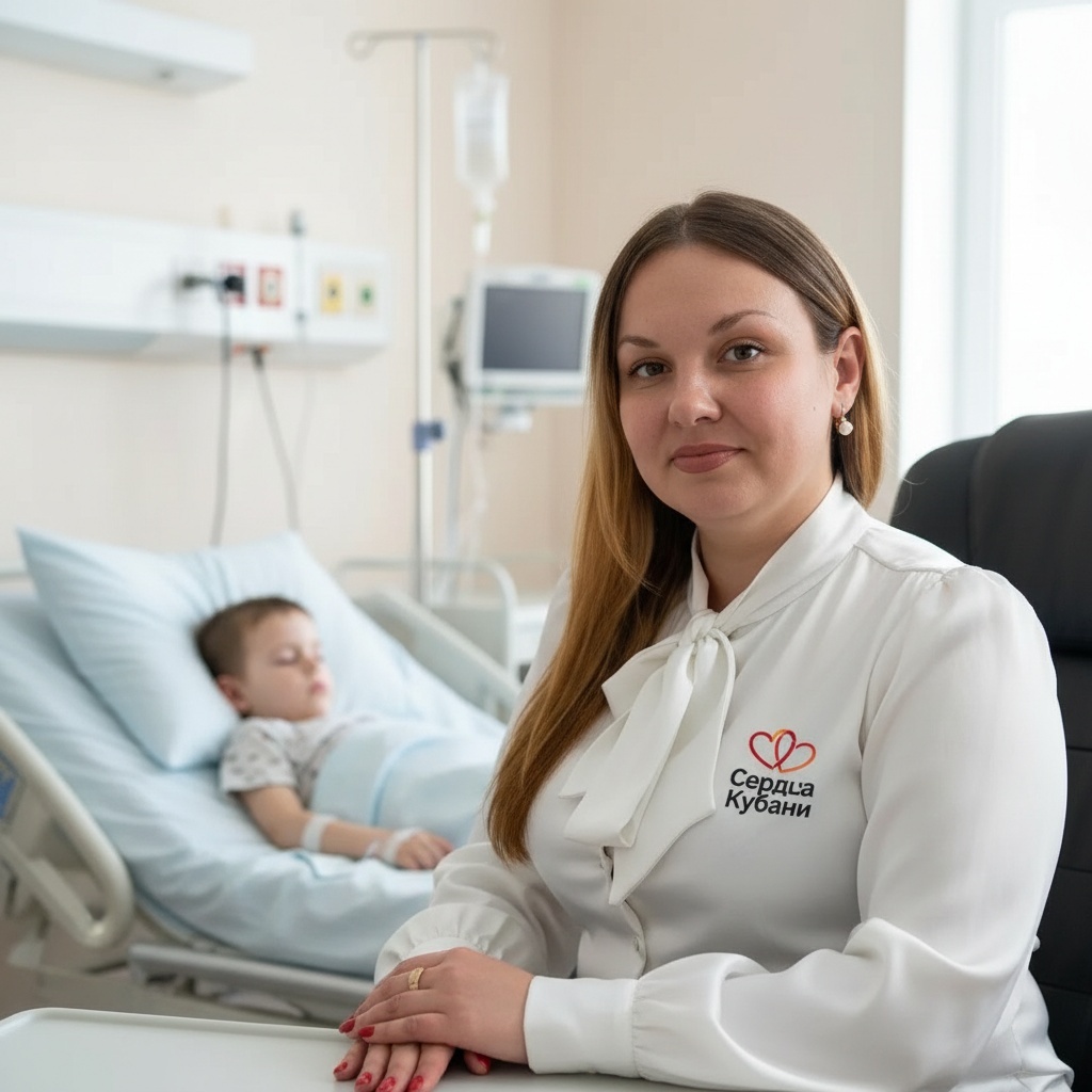 На фото руководитель благотворительного фонда Сердца Кубани Долдаева А.В.