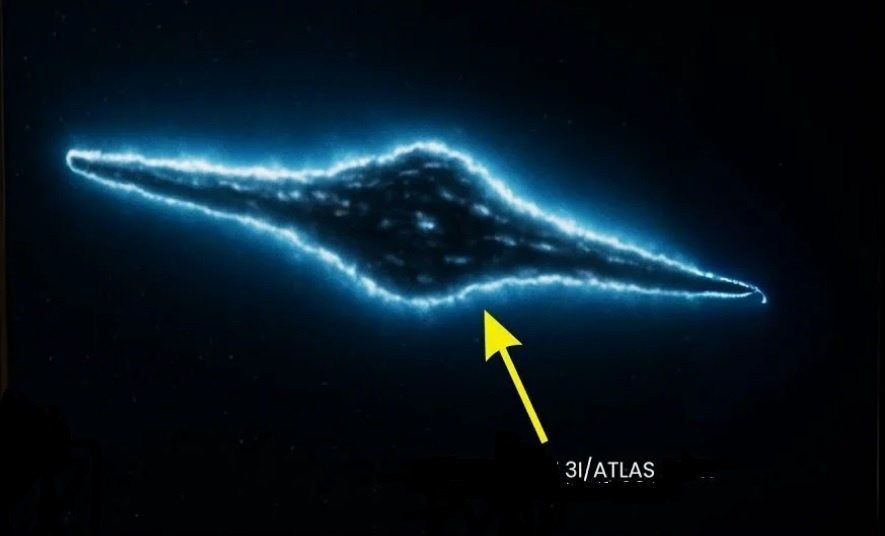 Изображение : NASA,3I/ATLAS; изображение тела кометы пропущенное через фильтры