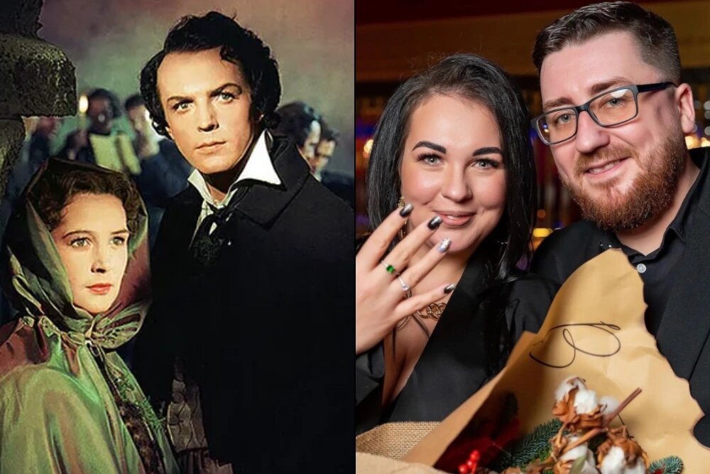    Олег Стриженов сыграл главную роль — Артура Бертона — в советском художественном фильме «Овод» (1955 год); Александра Стриженова и ее муж Павел, пара сыграла свадьбу в 2023 году. Фото: Коллаж АиФ