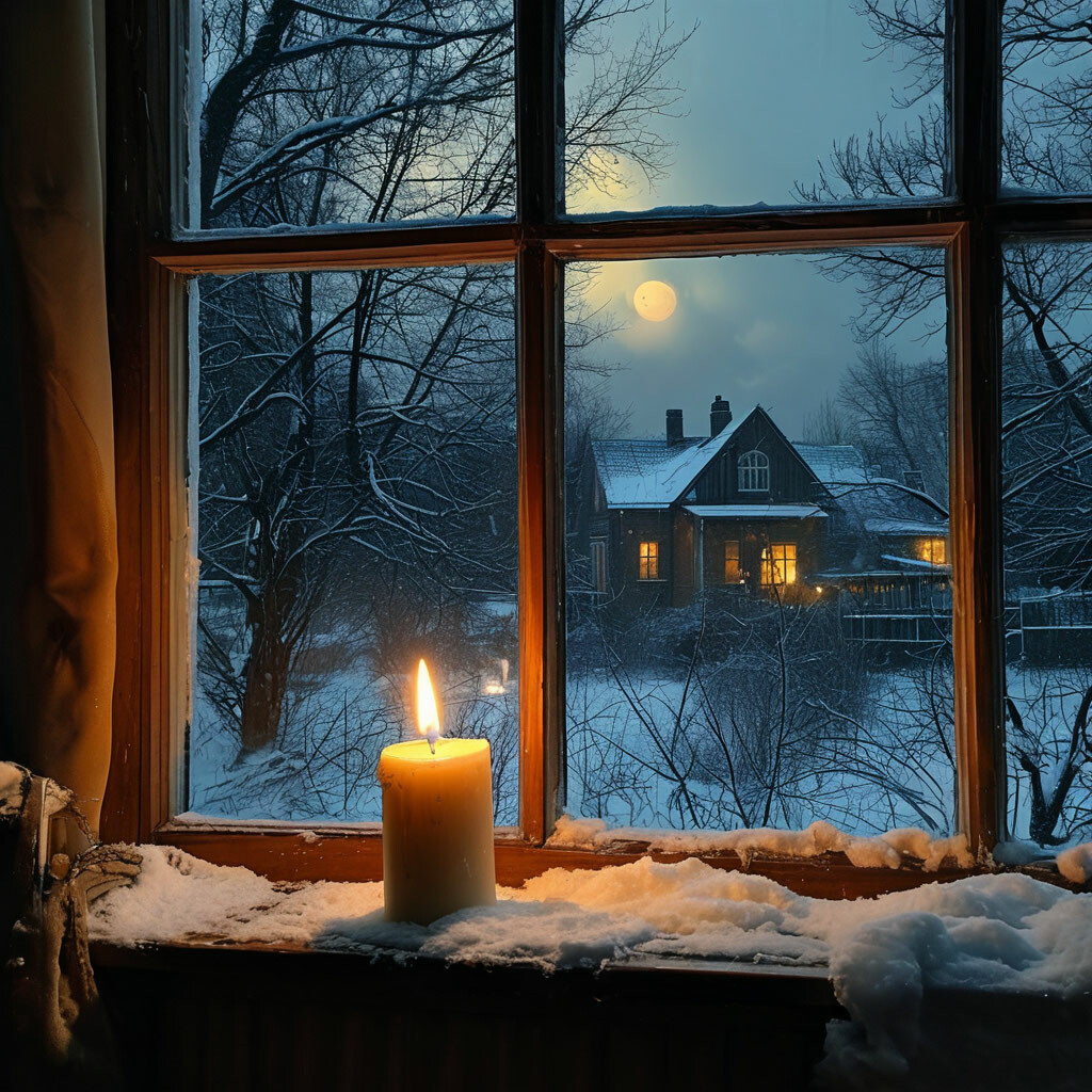 Утром ещё довольно темно и морозно..