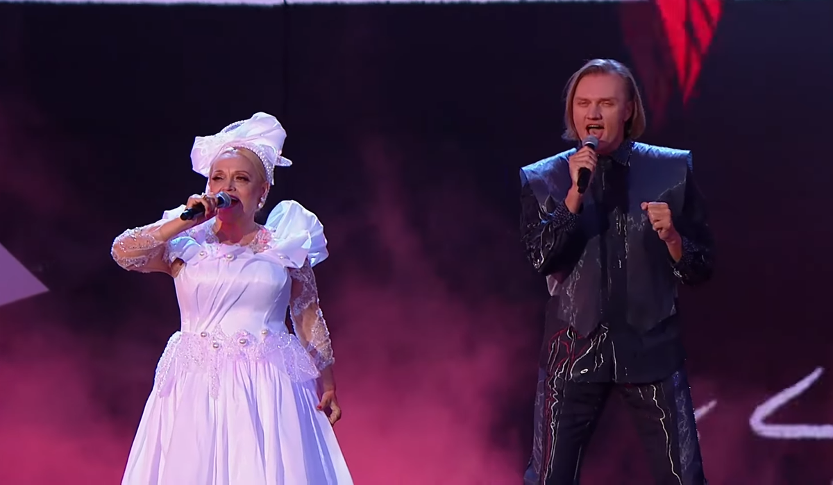 Надежда Кадышева и Гоигорий Костюк. Кадр Пятый канал.