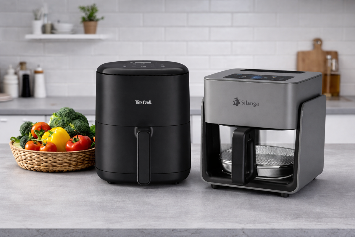 Tefal Easy Fry Compact EY145810 и Silanga AF500 PRO