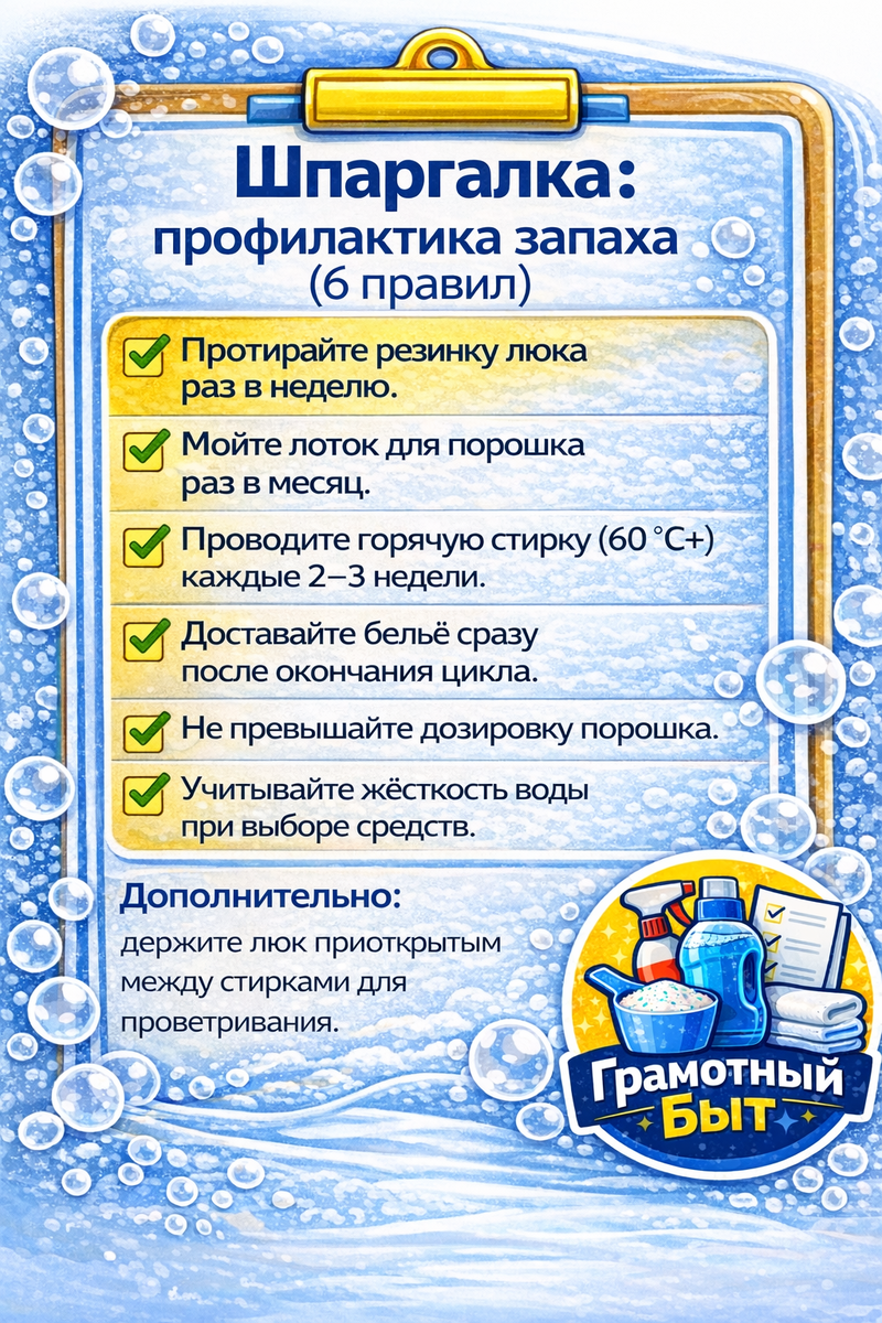 Шпаргалка: профилактика запаха (6 правил)