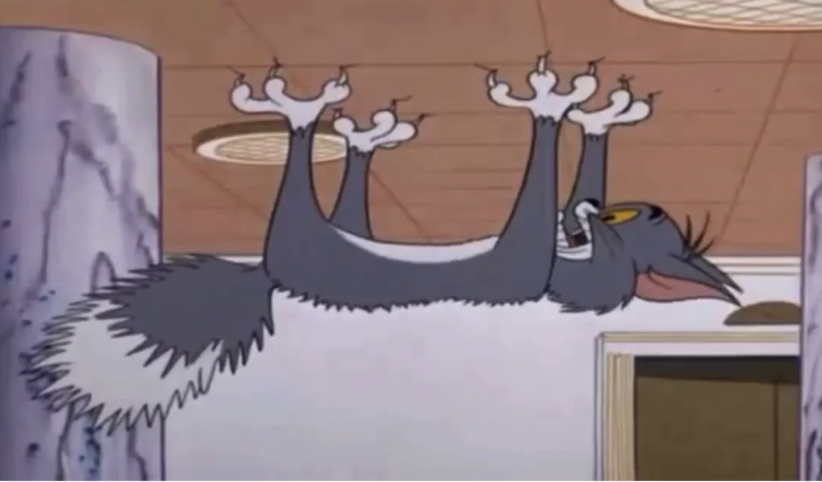 Кадр из мультфилтма Том и Джерри