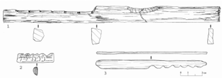 Более поздний, но интересный пример: деревянные кредитные бирки с зарубками.Древняя Русь